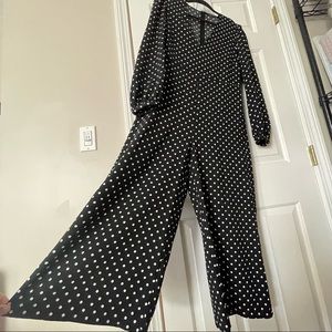 Black and white polka dot Zara jumpsuit
